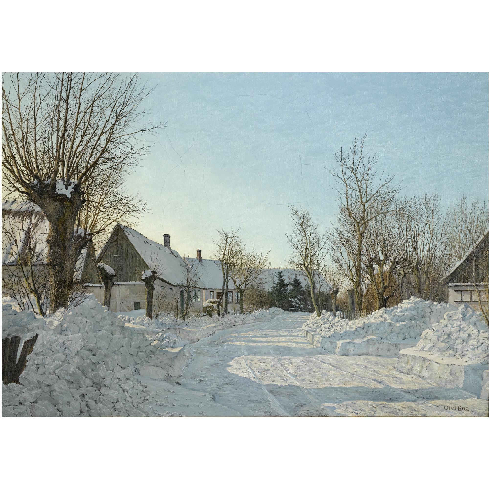 Ole Ring - Danish vinterlandsby (Town In Winter)