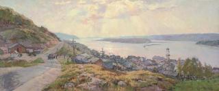 Oleg Kartashev - A town on the Volga