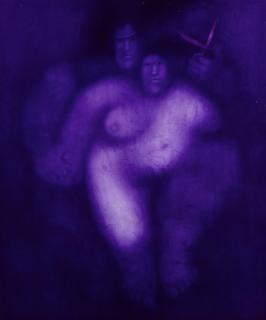 Oleg Tselkov - \'Couple with scissors\'