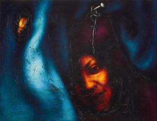 Oleg Tselkov - Portrait de Tatiana Topilina/ Portrait of Tatiana Topilina