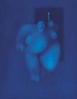 Oleg Tselkov - Woman with candle