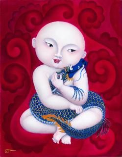 Olga Marie Polunin - Baby with Dragon