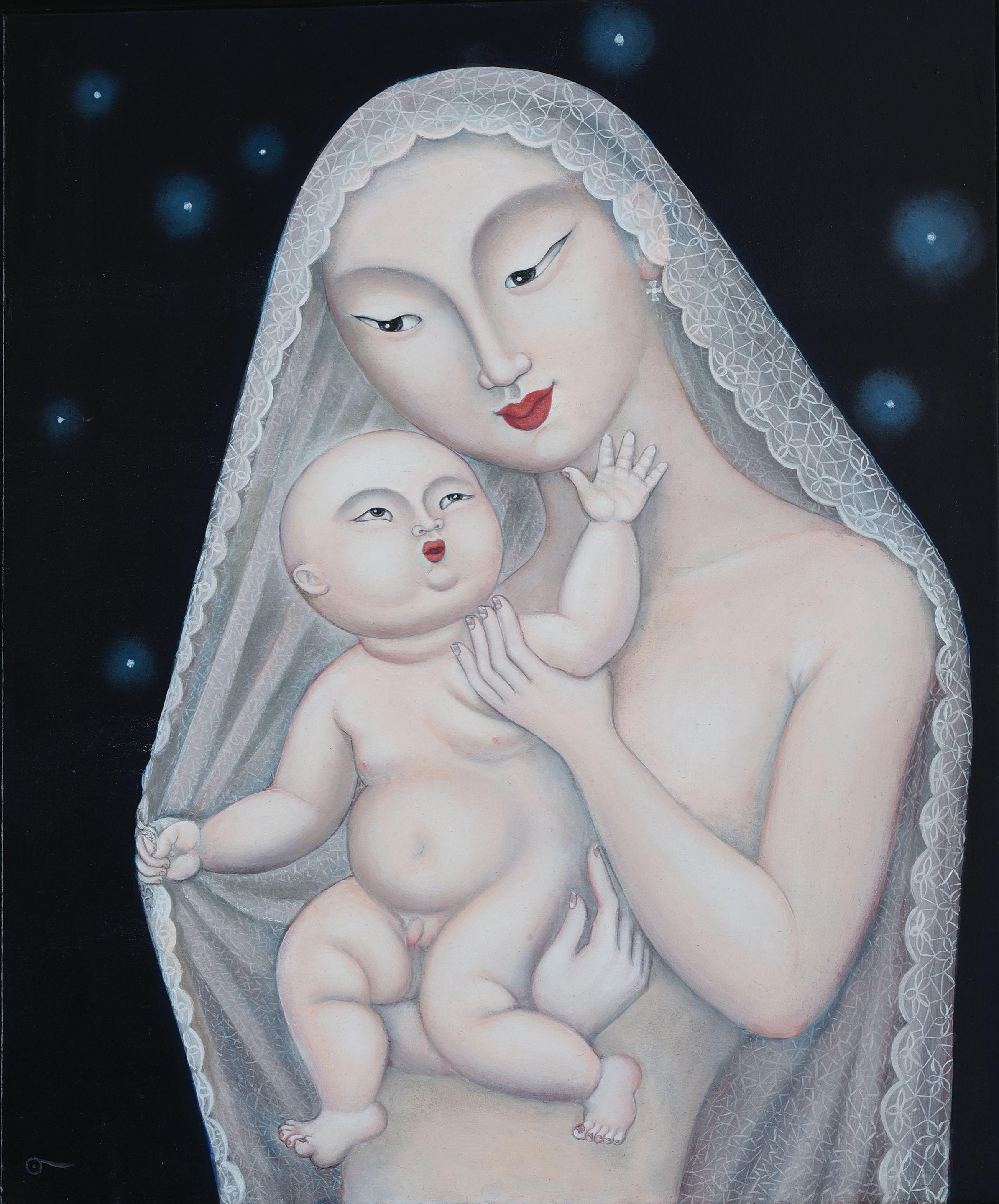 Olga Marie Polunin - Madonna and Child – Under the Lace Veil, 2010