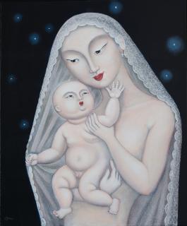 Olga Marie Polunin - Madonna and Child – Under the Lace Veil, 2010