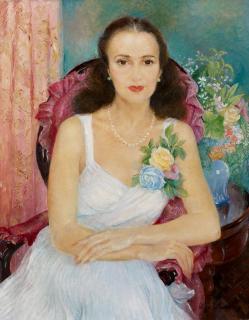 Olga Sacharoff - Porträtbildnis einer vornehmen Dame