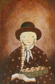 Olga Sacharoff - Portrait Of A Young Girl