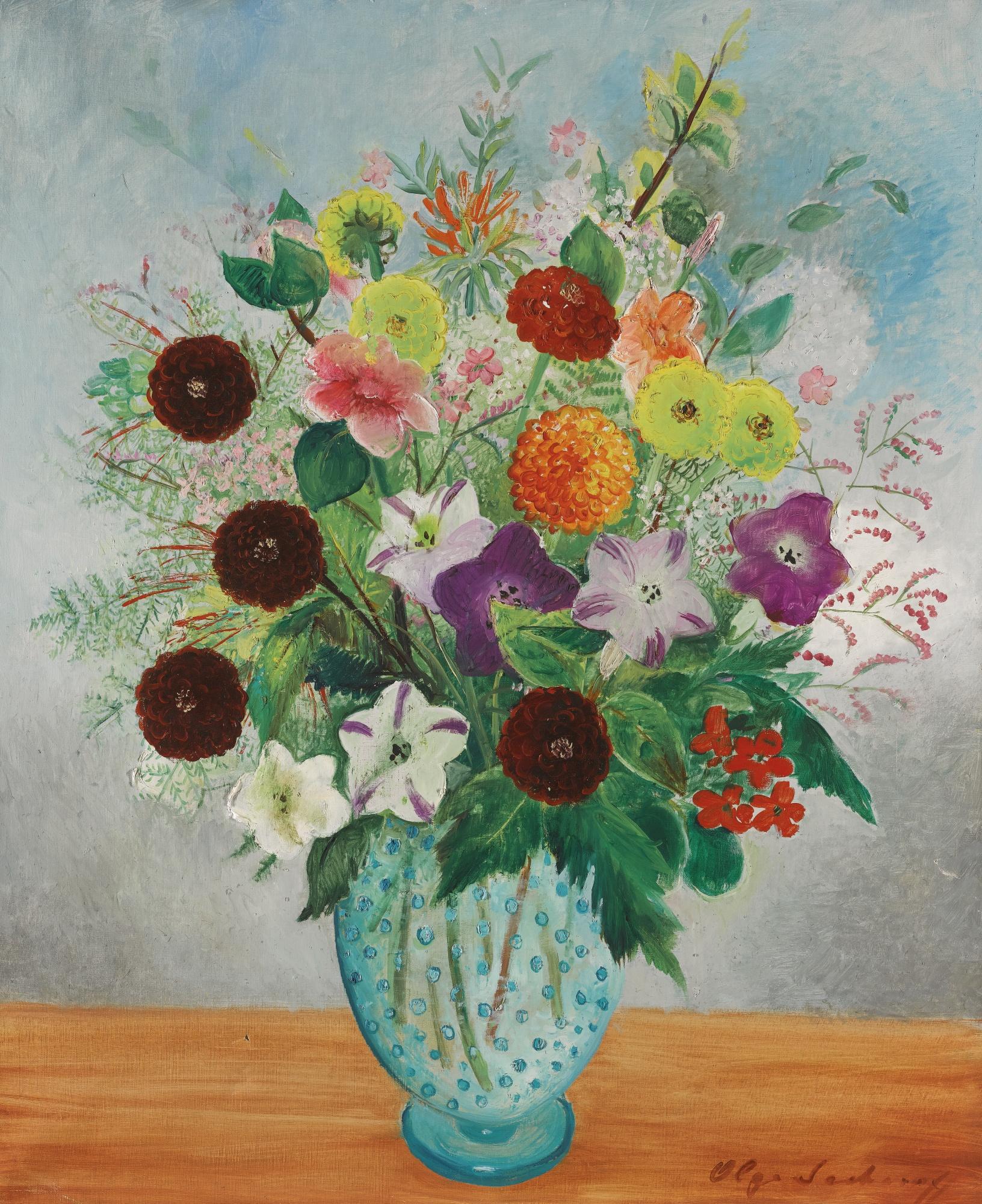 Olga Sacharoff - Still Life With Flowers