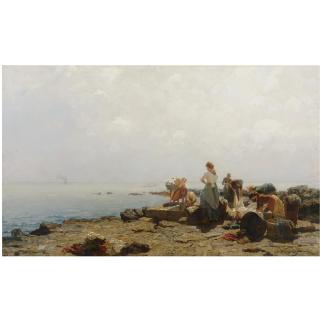 Olga Wisinger-Florian - Austrian Morgen Am Strande In Abbazia (On The Beach, Abbazia)