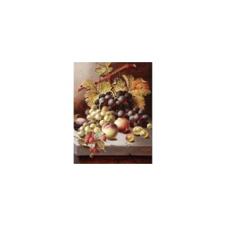 Oliver Clare - Still Life With Peaches, Grapes And Raspberries