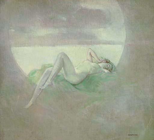Oliver Dennett Grover - Lady in the Moon