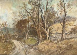 Oliver Hall R.E., R.A., R.W.S. - A country road