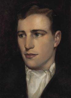 Oliver Hilary Sambourne Messel - Portrait Of The Rt. Rev. Eustace Anthony Morrogh Bernard (1893-1972), Bust-Length, Wearing A White Cravat