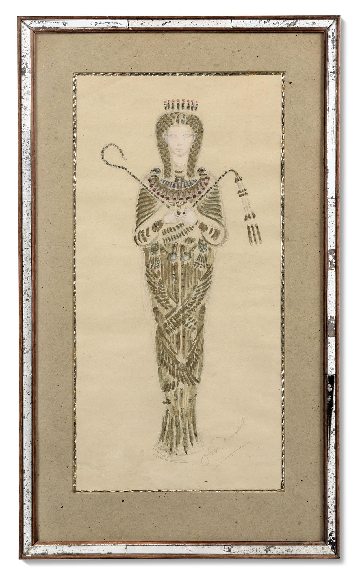 Oliver Messel\'S Costume Design For Vivien Leigh\'S Cleopatra:<Br>Oliver Hilary Sambourne Messel - Costume design for Vivien Leigh (1913-1967) as Cleopatra for the Gabriel Pascal Production of Caesar and Cleopatra, 1945