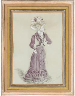 Oliver Messel\'S Design For C.B.Cochran\'S Play Tough At The Top:<Br>Oliver Hilary Sambourne Messel - A costume design for \'The Princess for the Boxing Scene\' for C.B.Cochran\'s musical play \'Tough at the Top\', 1949