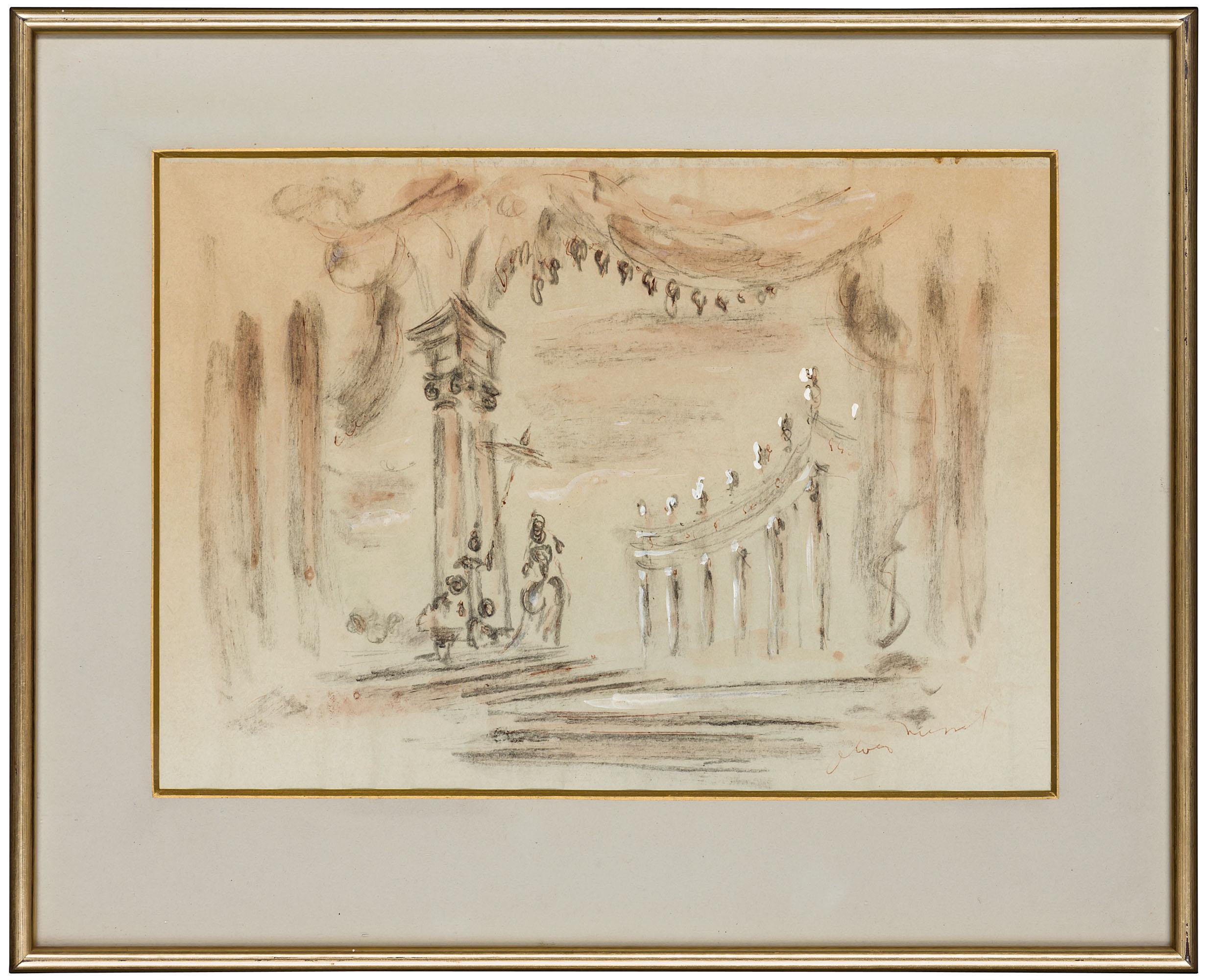 Oliver Messel\'S Design For Idomeneo: <Br>Oliver Hilary Sambourne Messel - The first sketch for \
