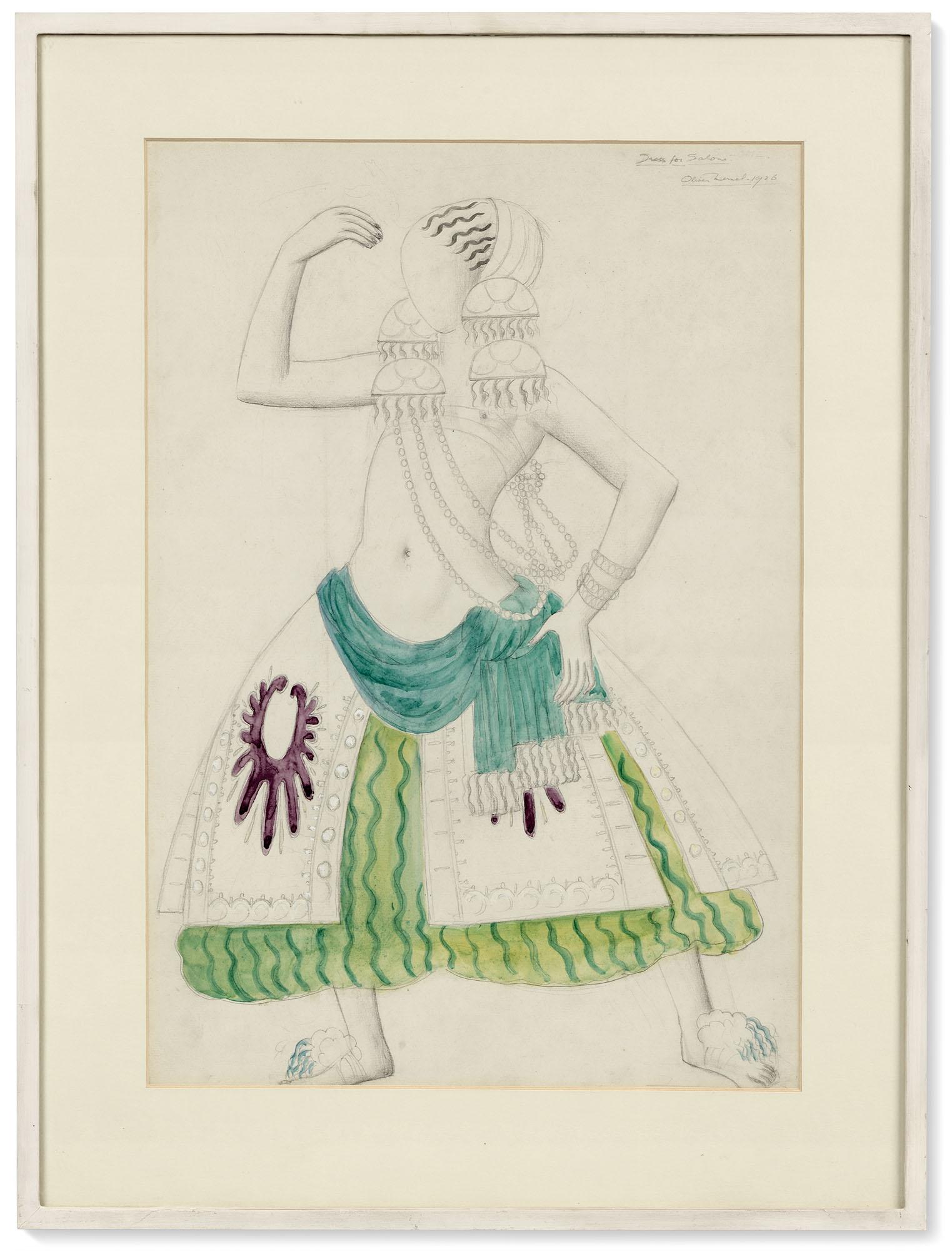 Oliver Messel\'S Design For Salome <Br>Oliver Hilary Sambourne Messel - \'Design for Salome\' for C.B.Cochran\'s 1926 Revue