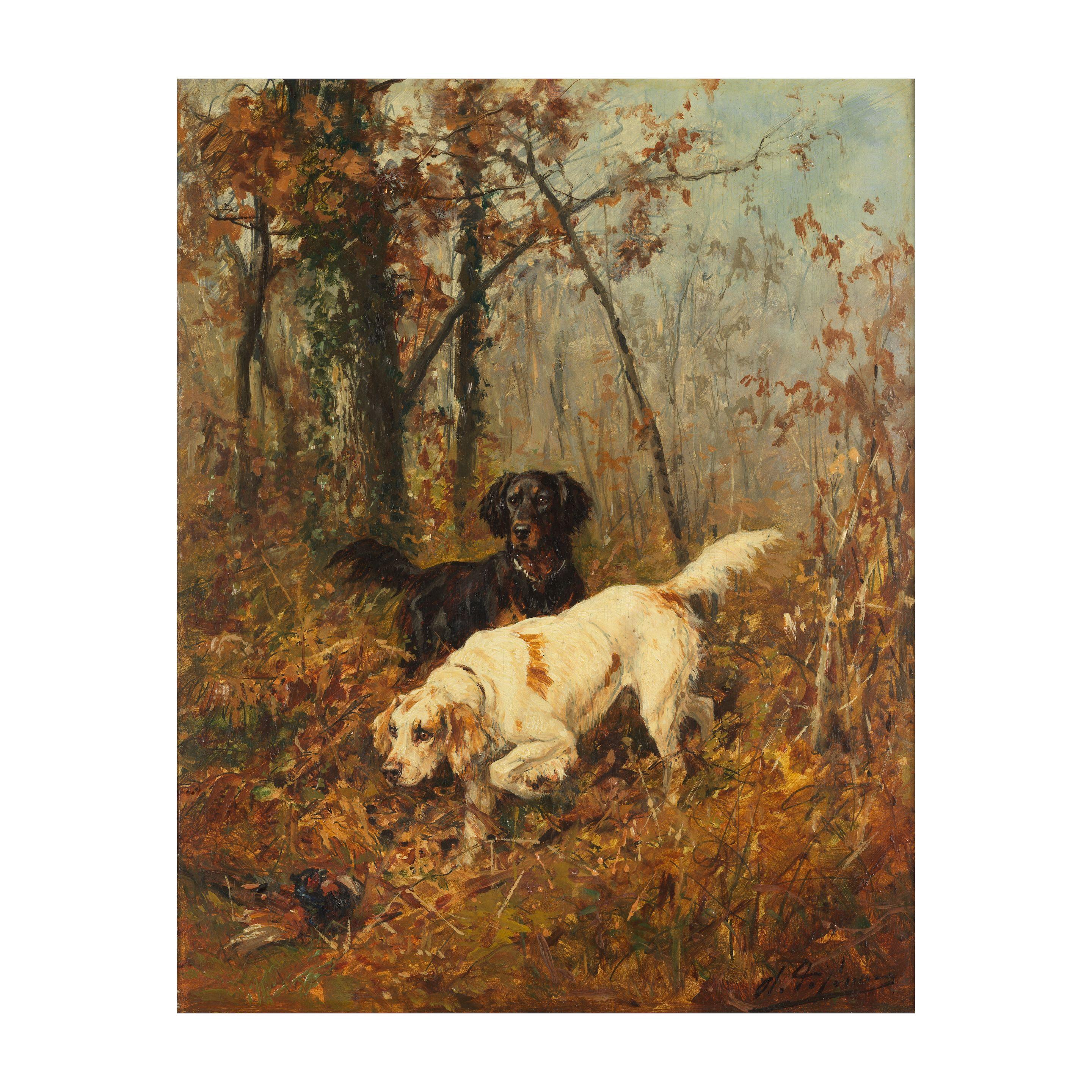 Olivier de Penne - Épagneuls chassant