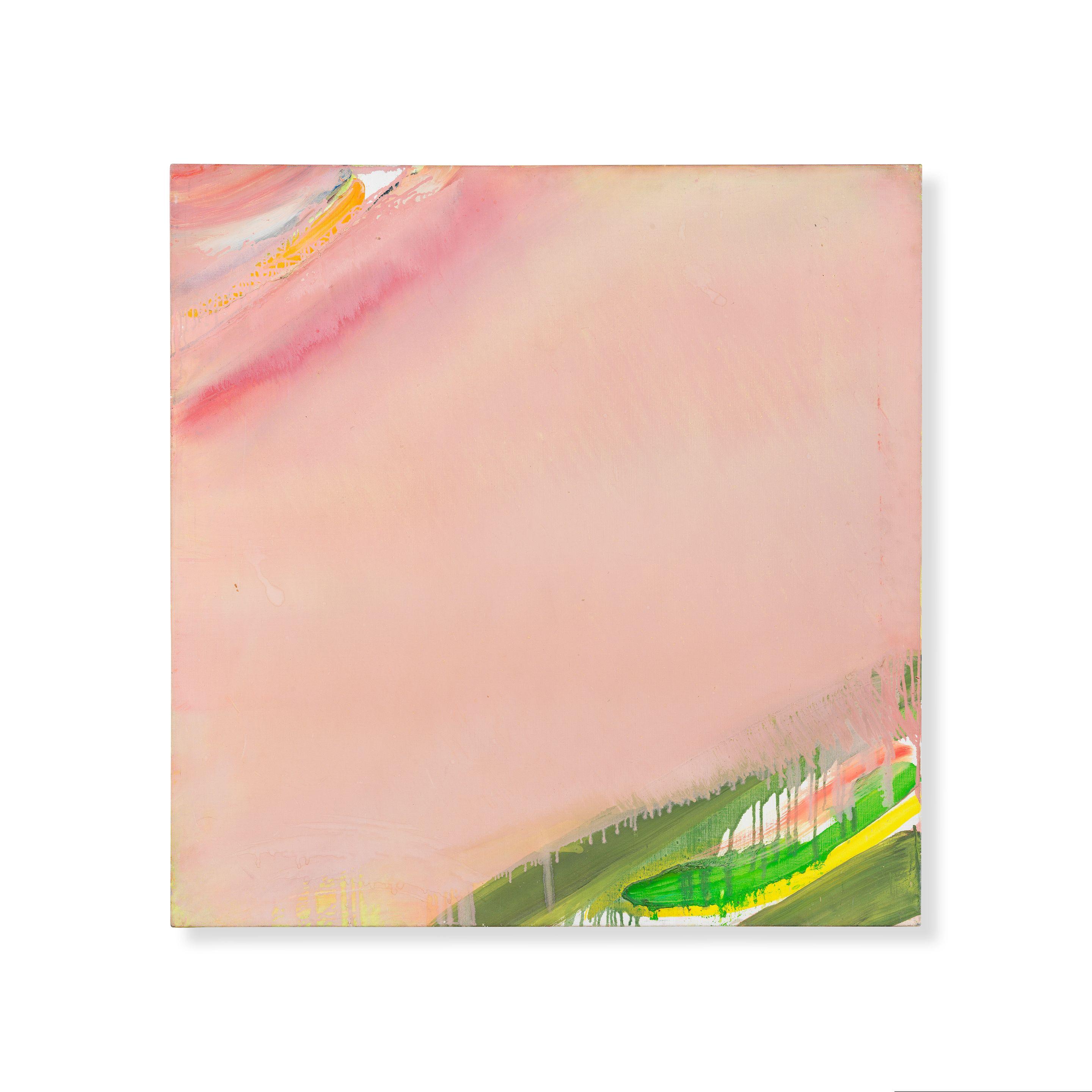 Olivier Debre - Coulée diagonale jaune rose