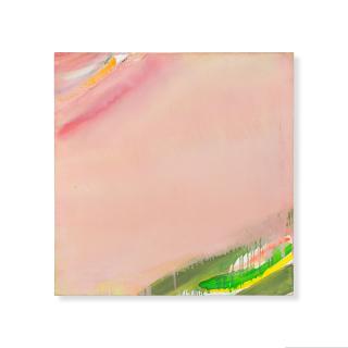 Olivier Debre - Coulée diagonale jaune rose