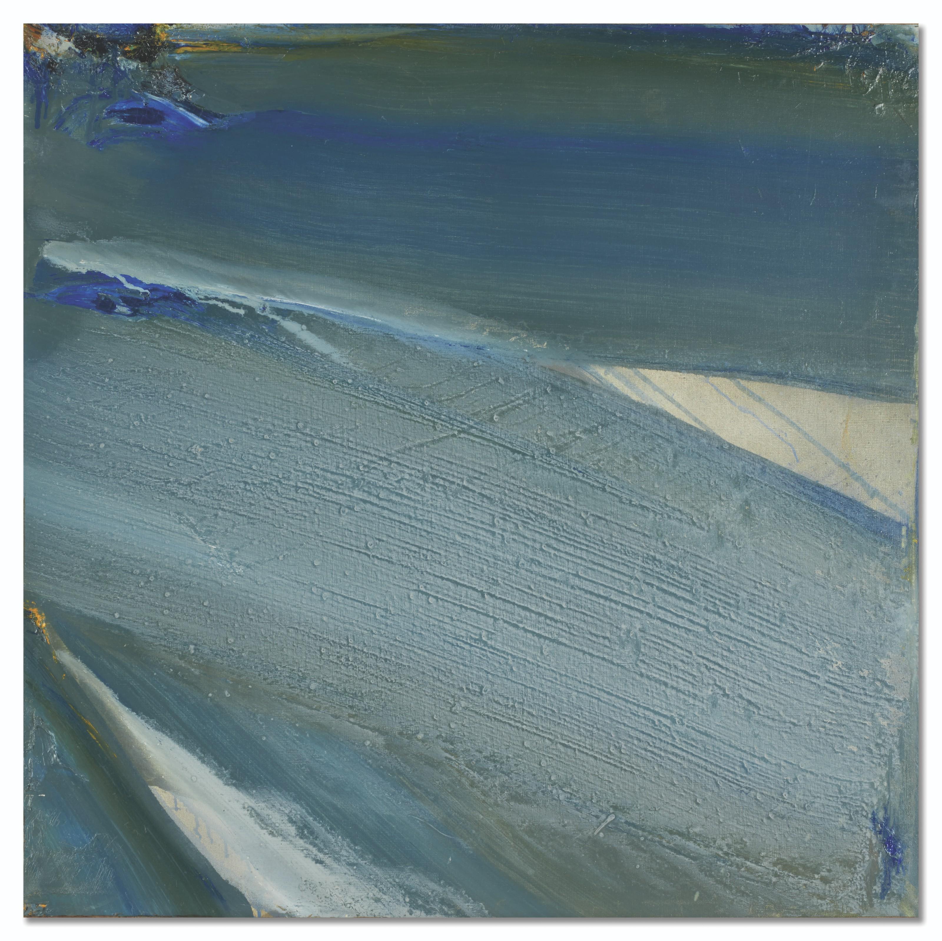 Olivier Debré - Loire, Bleu Vert D\'Hiver