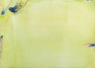 Olivier Debré - Ocre Vert Pâle Taches Bleues