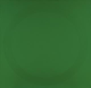 Olivier Mosset - Ohne Titel (Grünes Farbfeld Mit Kreis), 1986