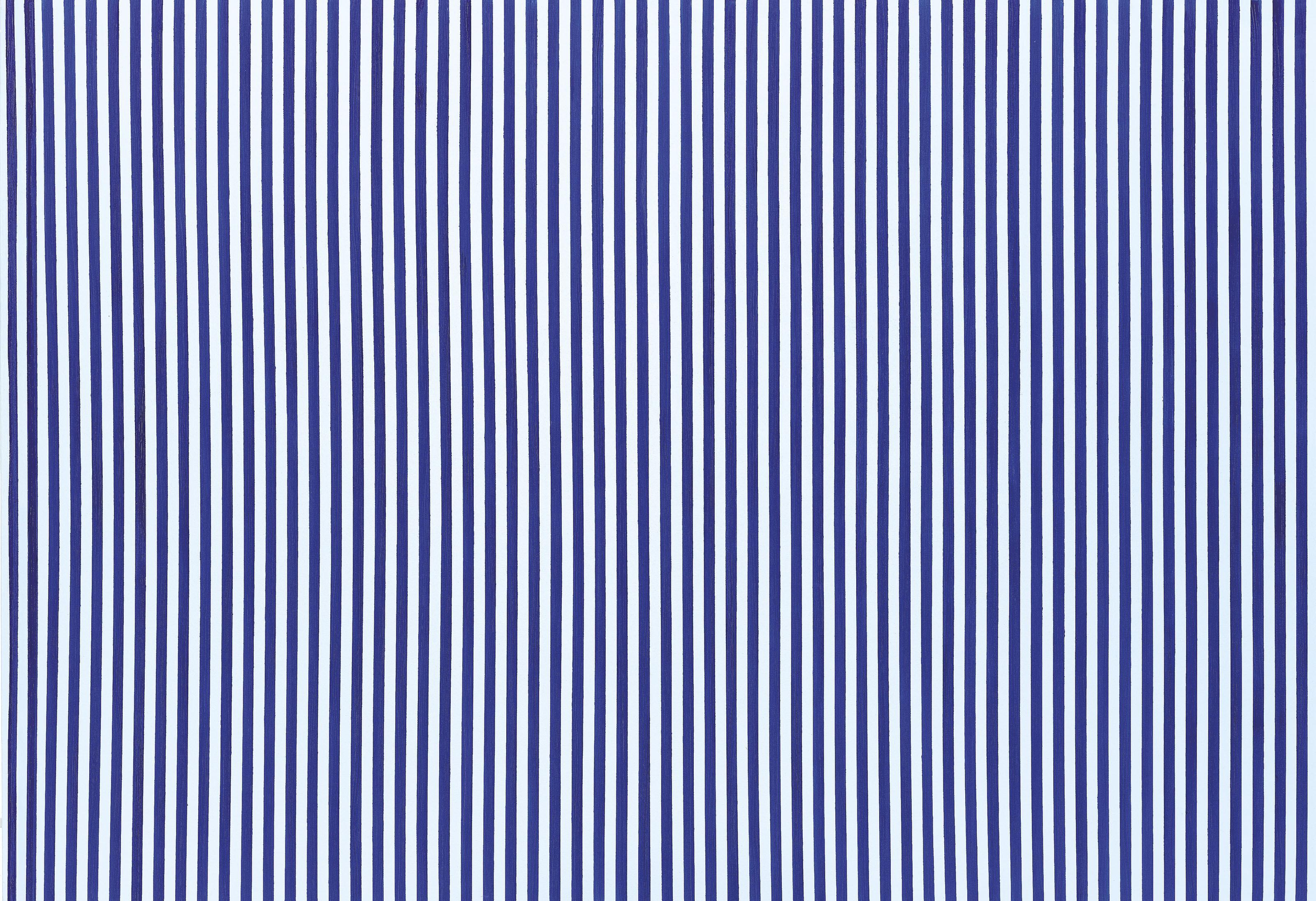 Olivier Mosset - Untitled (Blue strips), 1989