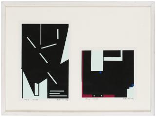 Olle Bærtling - Geometrisk komposition, 2 st