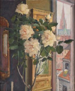 Olle Hjortzberg - Still life with a view