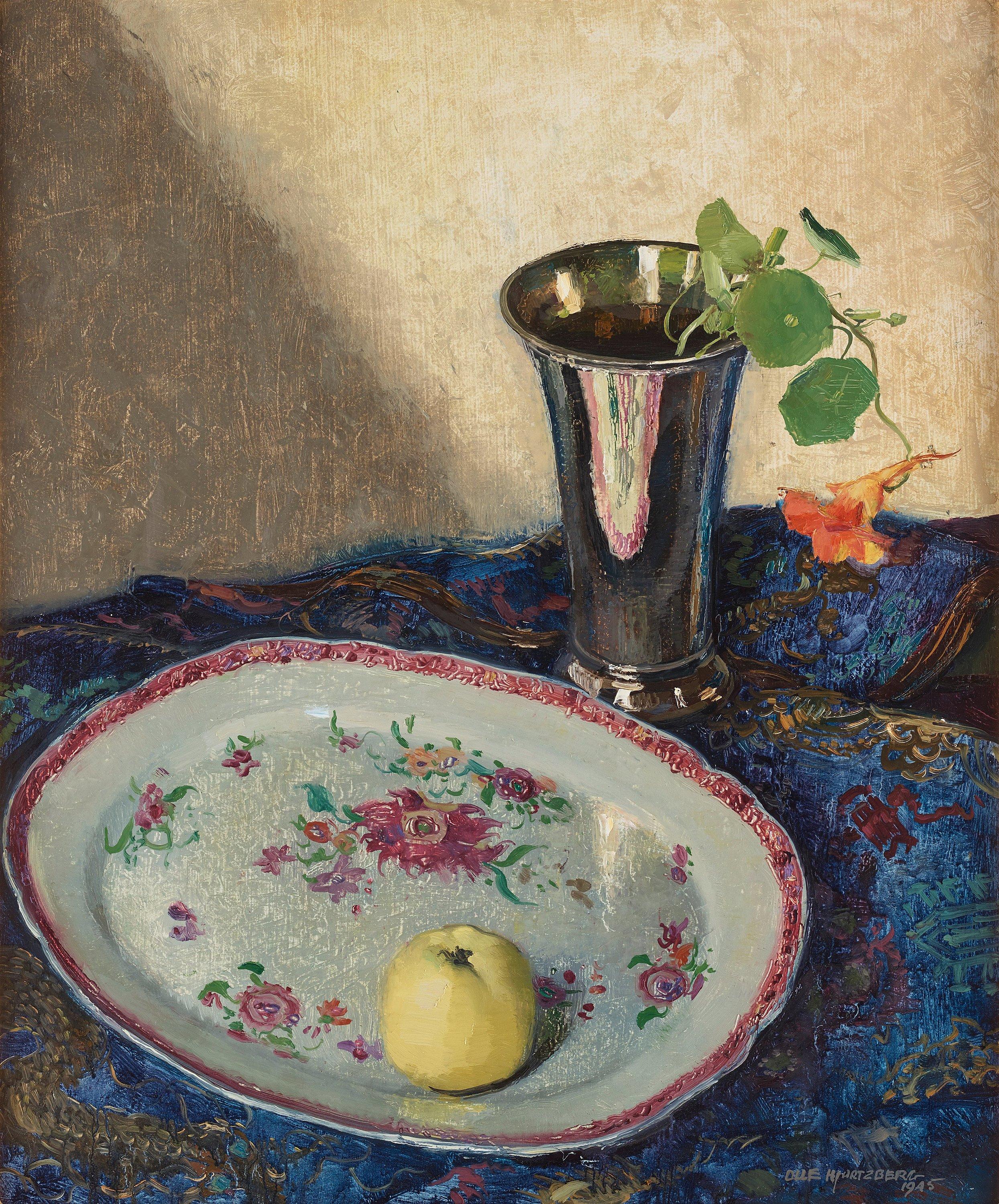 Olle Hjortzberg - Still life with apple