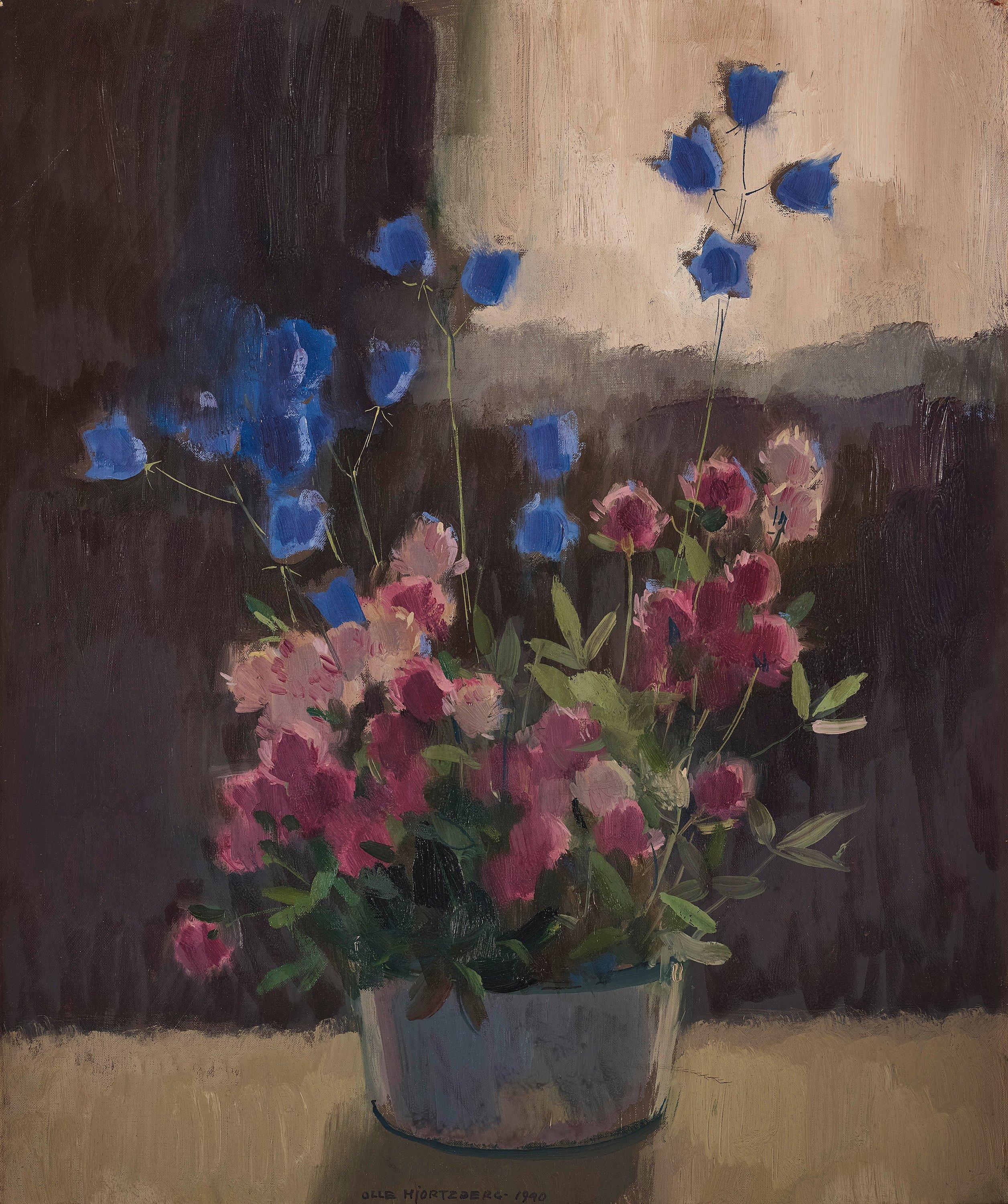 Olle Hjortzberg - Still life with blue-bells and clover