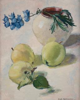 Olle Hjortzberg - Still life with green apples