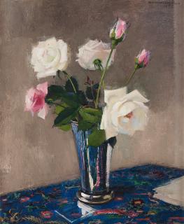 Olle Hjortzberg - Still life with roses