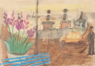 Olle Olsson-Hagalund - Street sweeper, Nybroviken