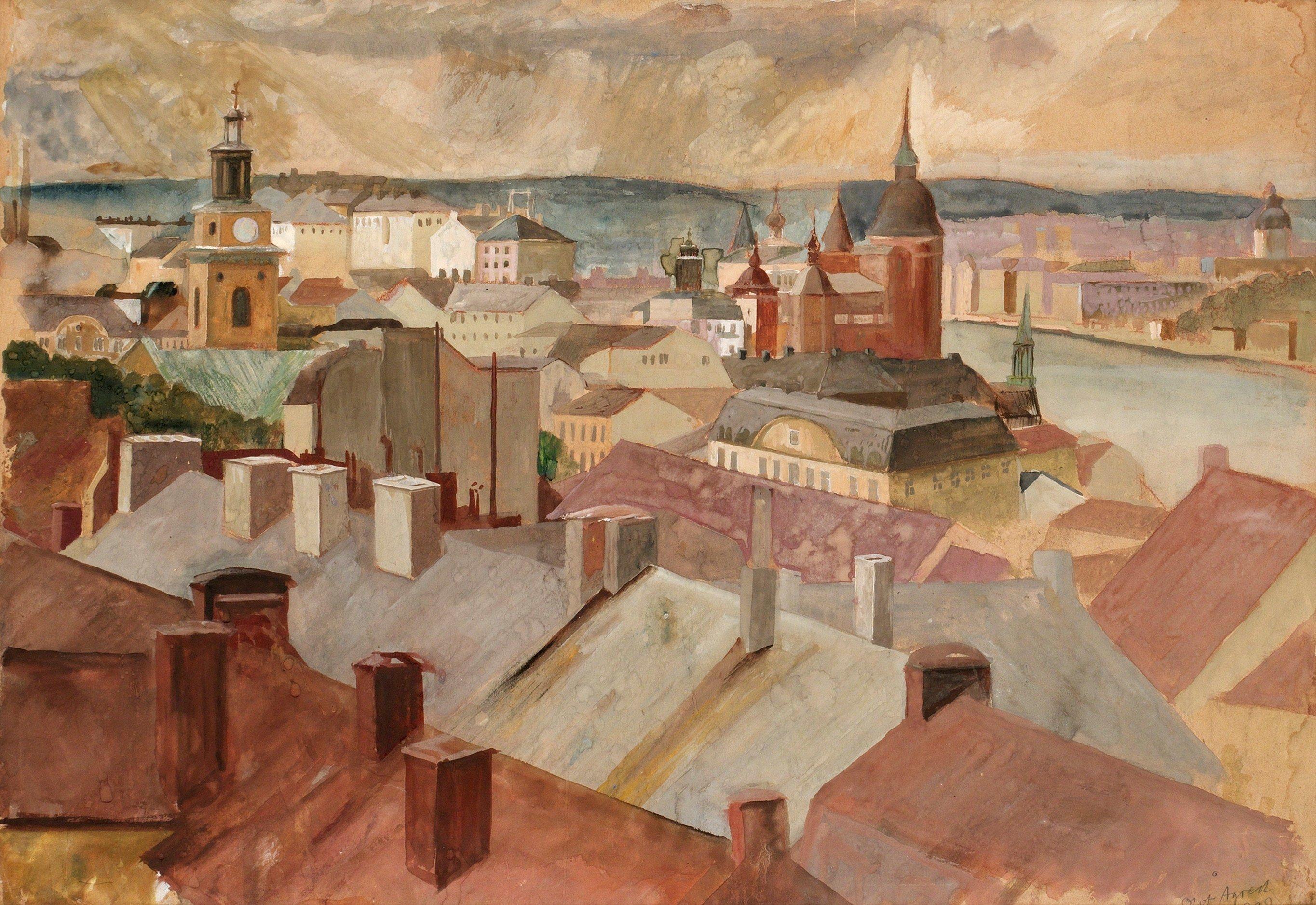 Olof Ågren - Utsikt från Mosebacke torg