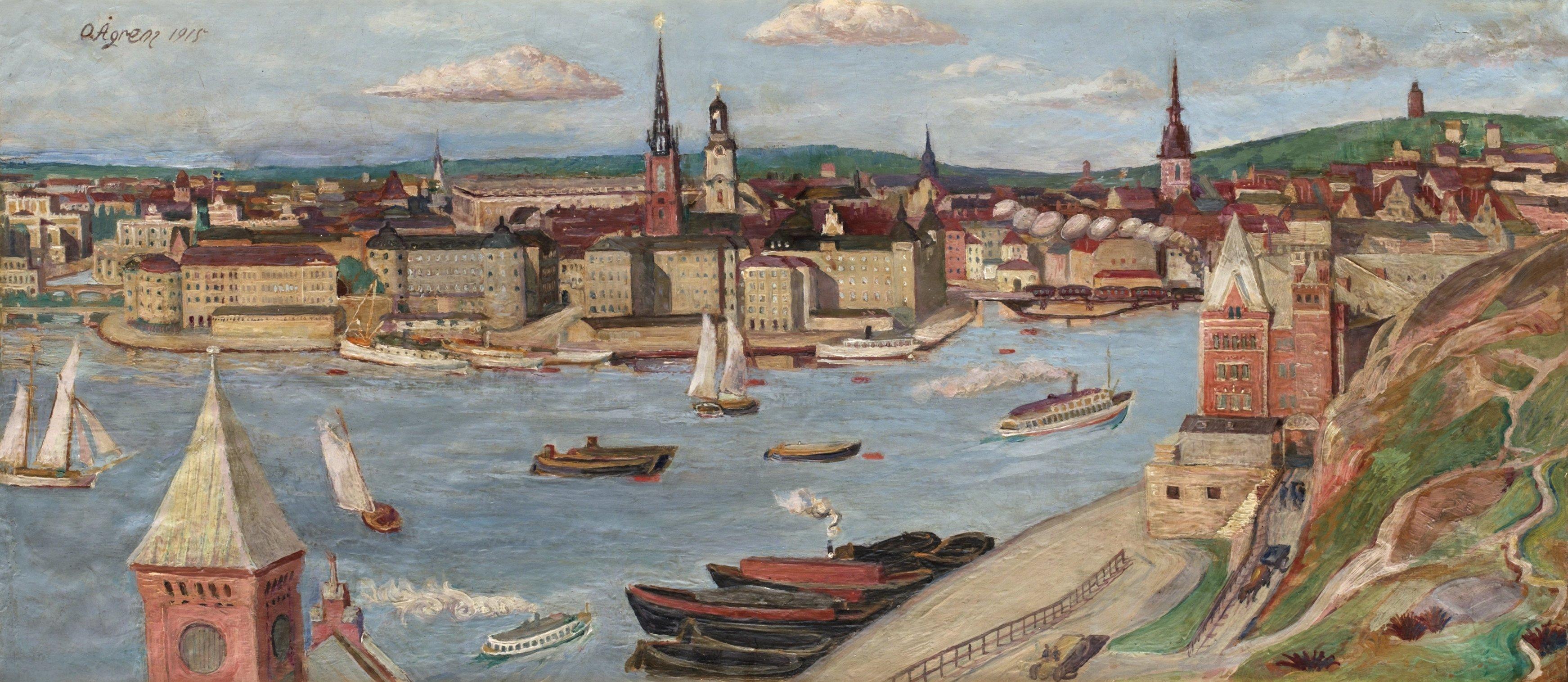 Olof Ågren - Utsikt från Söder mot Riddarholmen