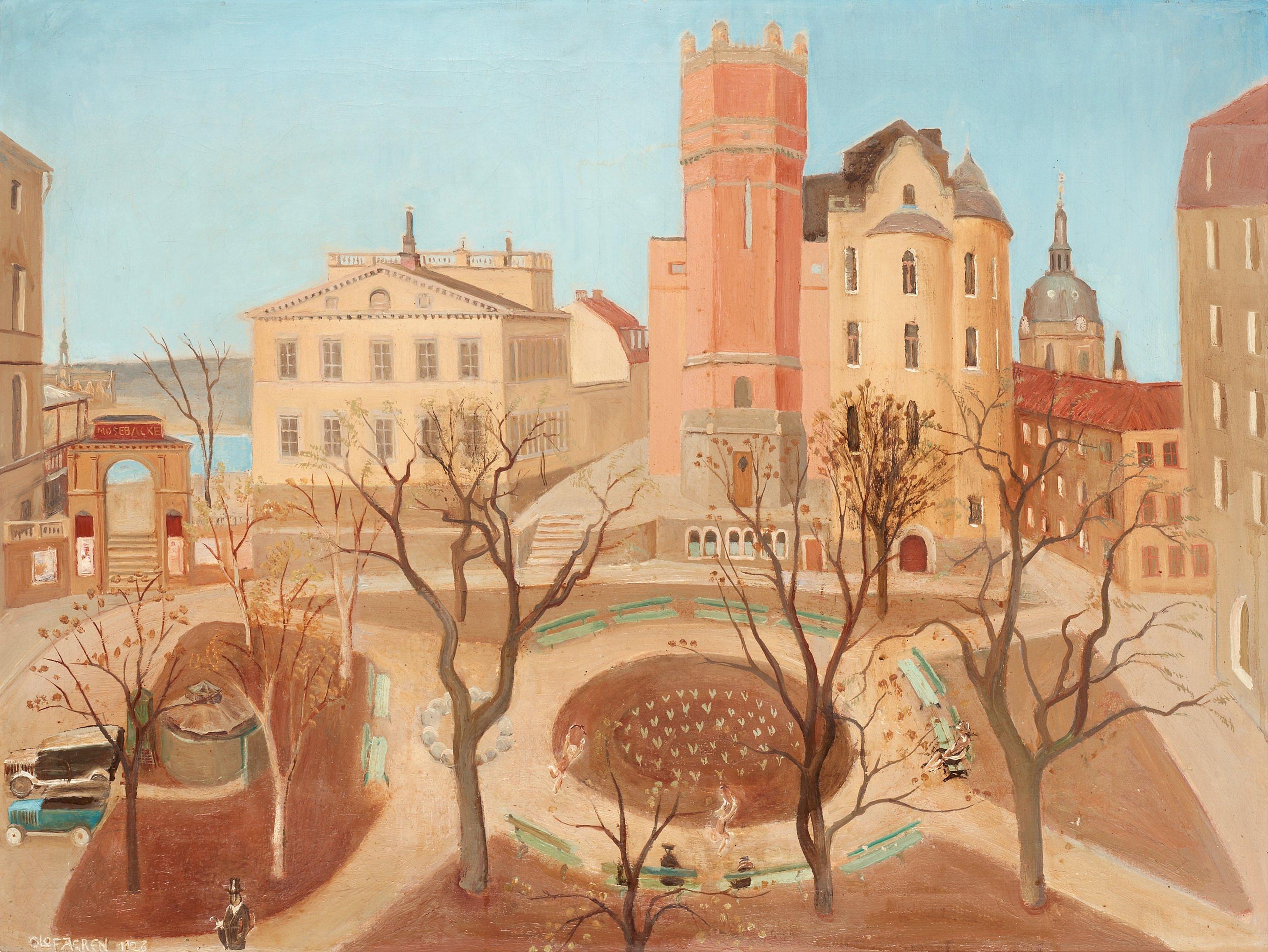 Olof Ågren - View over Mosebacke square, Stockholm