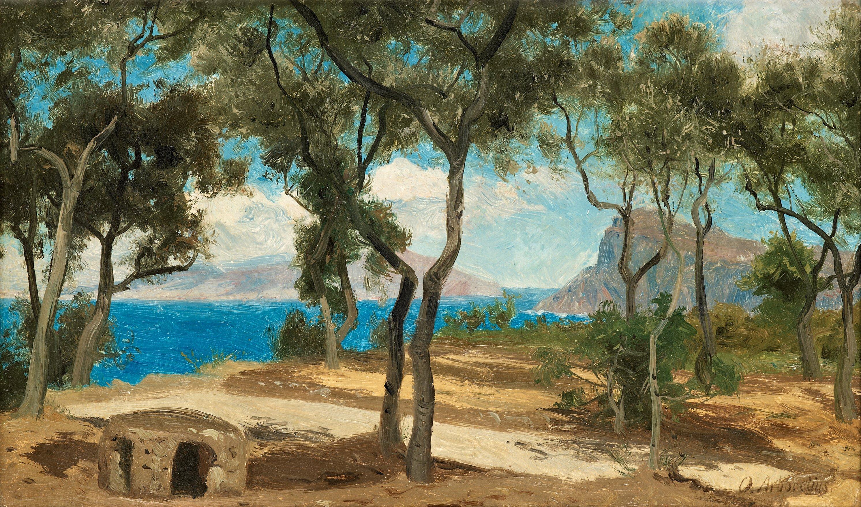 Olof Arborelius - Forest glade on the italian coast