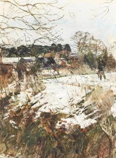 Olwyn Bowey R.A. - Shooting in the Snow