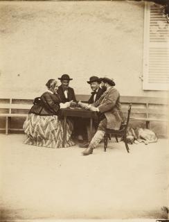 Olympe Aguado - La Partie De Cartes\', Vers 1860