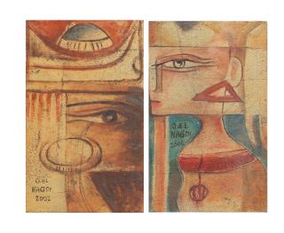 Omar El-Nagdi - Untitled (Pharaonic Figures)