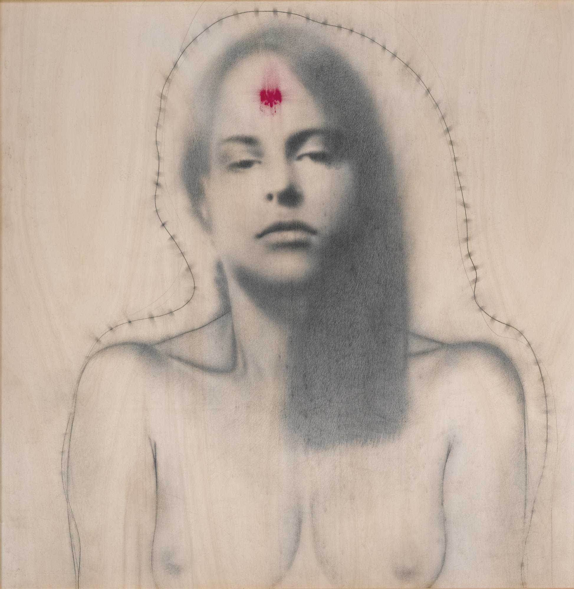 Omar Galliani - Nuove Anatomiesigned, Titled And Dated 03 On The Reverse, Pencil And Pigment On Board