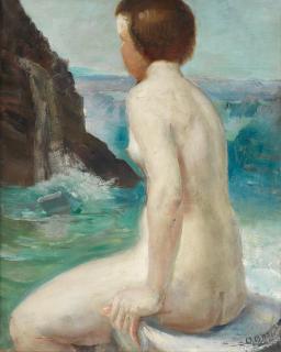 Omar Onsi - Nude By A Seascape