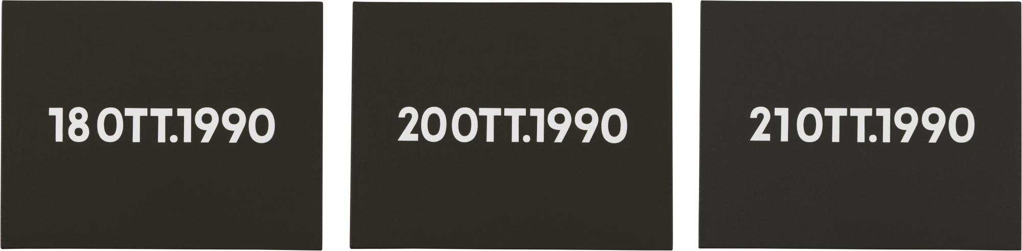 On Kawara - [3 Works From Today Series, 1966-2013] 18 Ott. 1990; 20 Ott. 1990; 21 Ott. 1990