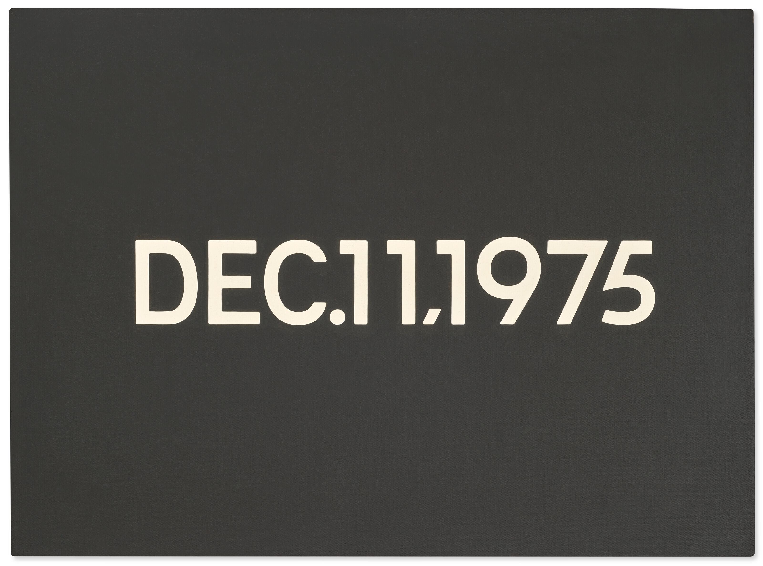 On Kawara - DEC. 11, 1975, from Today, 1966-2013