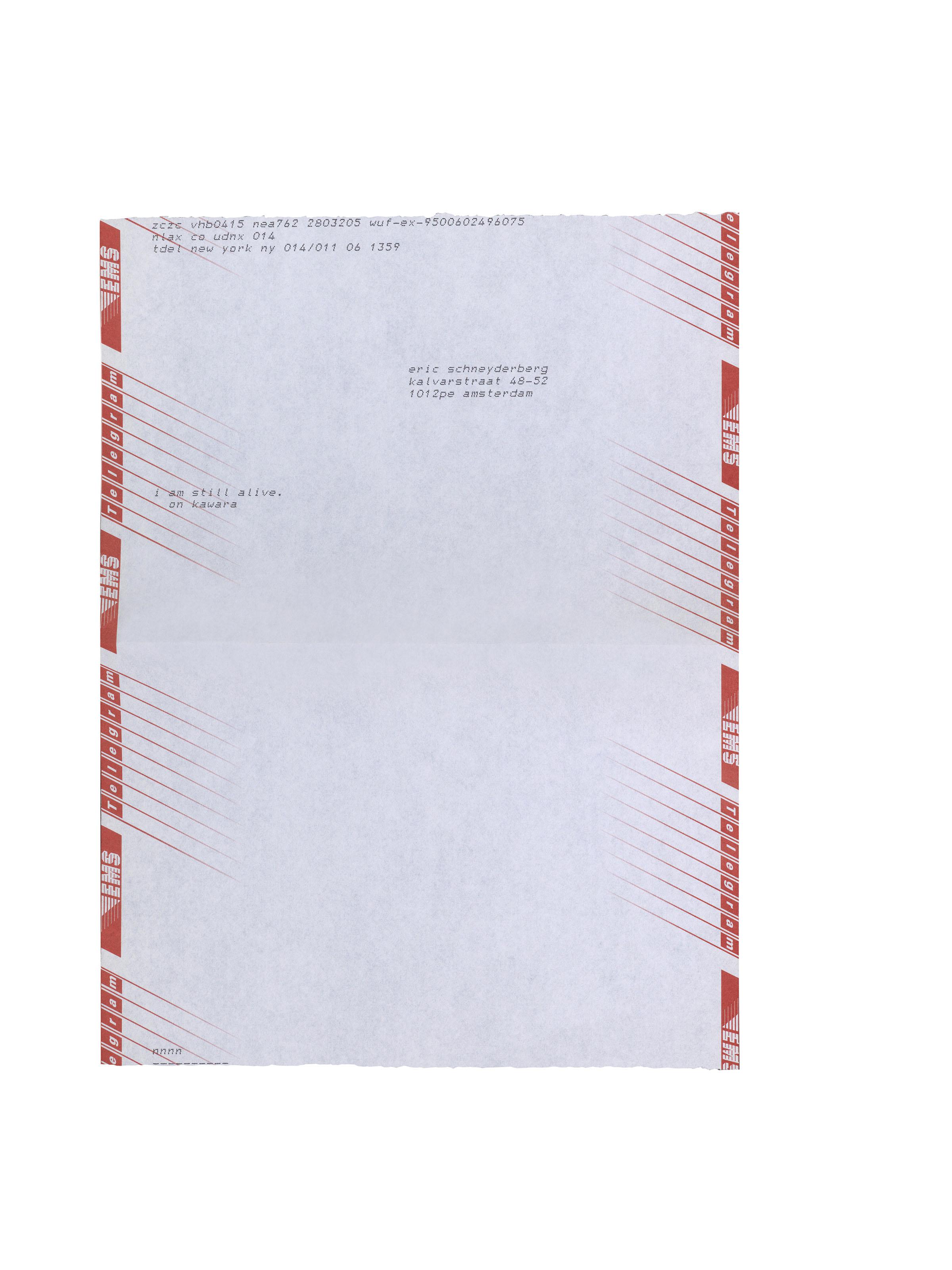 On Kawara - I Am Still Alive