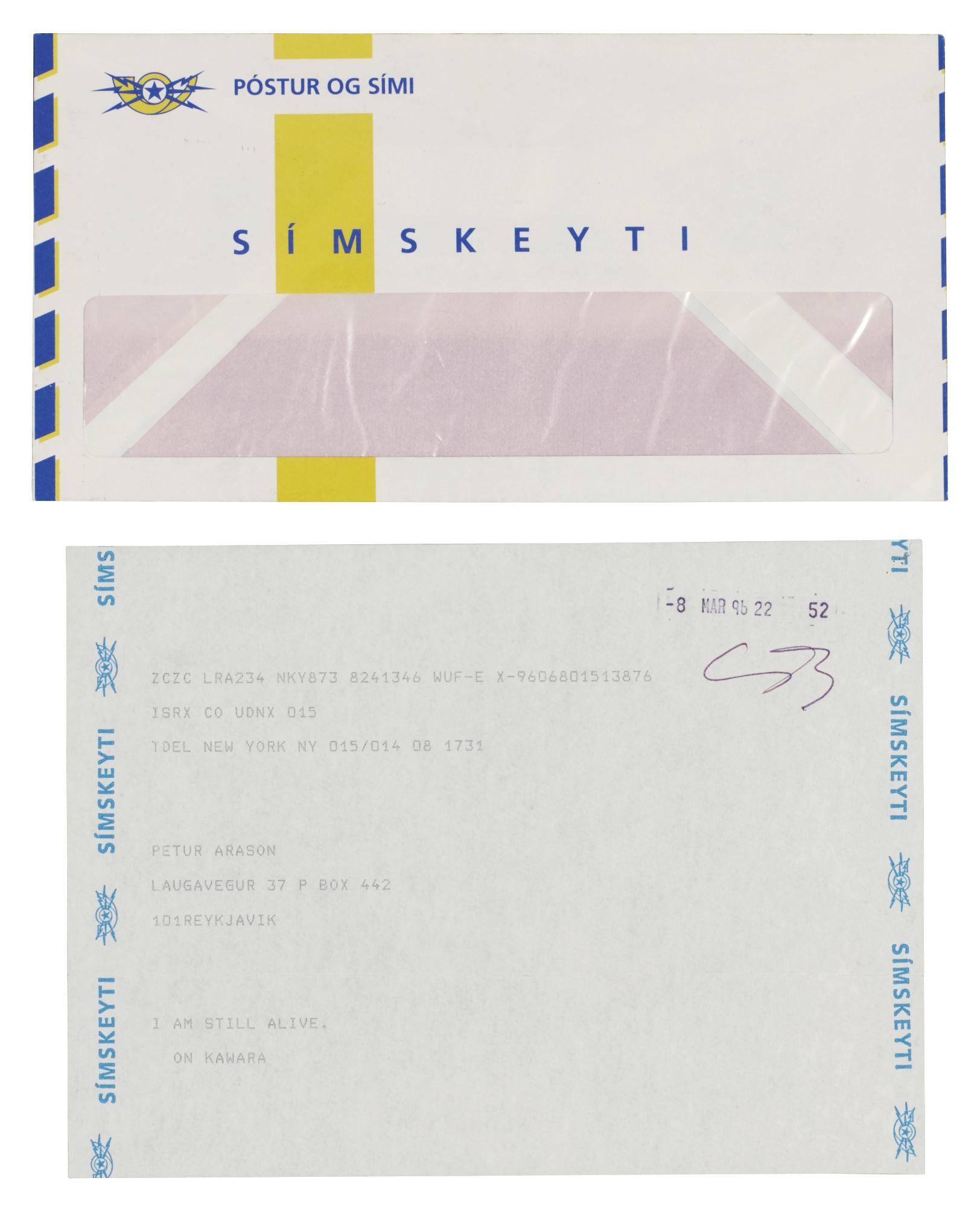 On Kawara - I Am Still Alive