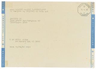 On Kawara - I Am Still Alive