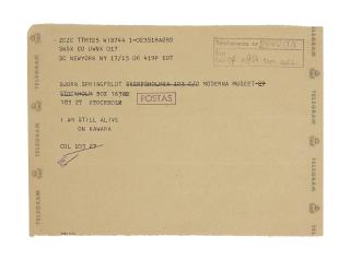 On Kawara - I am Still Alive