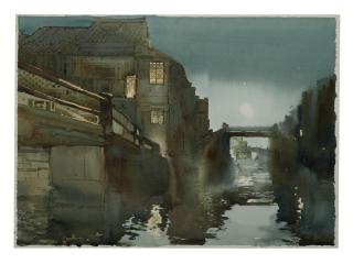 Ong Kim Seng - Chinese Village By River